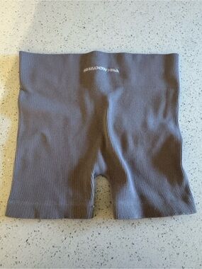 Shadow Hill Neutral Ribbed Waistband Shorts in Taupe
